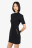 Louis Vuitton Black Neoprene/Monogram Detail Dress Short Sleeve Mini Dress Size 38