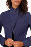 Fendi Denim 'FF' Detail Cropped Long Sleeve Jacket Size 40
