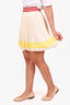 Gucci x Adidas Cream/Red Knit Pleated Skirt Size XS