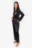 Gucci Black/White Silk 'G' Monogrammed Jumpsuit Size 42
