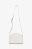 A.P.C. White Leather Demi-Lune Mini Bag