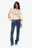 Louis Vuitton Blue Denim Monogram Straight Leg Jeans Size 38