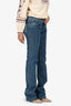 Louis Vuitton Blue Denim Monogram Straight Leg Jeans Size 38