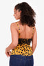 D&G Dolce & Gabbana Yellow/Black Polka Dot Strappy Top Size 40