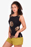 Dolce & Gabbana Black/Brown Coin Printed Sleeveless Top Size 42