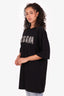MSGM Black 'MSGM' Rhinestone Detail Top Size S