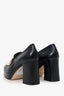 Gucci Black/Beige Leather Houdan Horsebit Platform Loafer Pumps Size 39.5