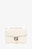 Gucci White Calfskin Medium Dollar Interlocking G Shoulder Bag
