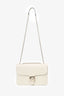 Gucci White Calfskin Medium Dollar Interlocking G Shoulder Bag