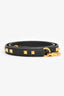 Hermès Black Leather Studded Bag Strap