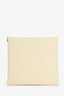 Hermes White Leather 'Calvi' Coin Pouch