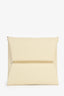 Hermes White Leather 'Calvi' Coin Pouch