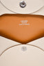 Hermes White Leather 'Calvi' Coin Pouch