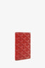 Goyard Red Goyardine Leather Card Holder