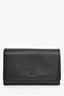 Loewe Black Leather Anagram Compact Wallet