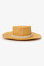 Gladys Tamez Brown Straw Boater Hat Size XS