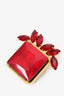 Marni Red/GHW Embellished Brooch