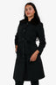 Max Mara Grey Cashmere Fur Lined Jacket Size 2 US