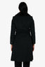 Max Mara Grey Cashmere Fur Lined Jacket Size 2 US