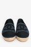 Pre-Loved Chanel™ Navy/Black Denim CC Logo Espadrilles Size 38