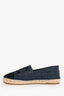 Pre-Loved Chanel™ Navy/Black Denim CC Logo Espadrilles Size 38