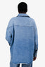 Khaite Blue Denim Button Down Oversized Jacket Size XS
