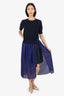 Sacai Blue/Nacy Knit/Lace Dress Size 2