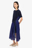 Sacai Blue/Nacy Knit/Lace Dress Size 2