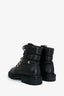 Jimmy Choo Black Leather Lace-Up Combat Boots Size 38