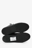 Giuseppe Zanotti Black Velvet/Leather Crystal Embellished Mid Top Sneakers Size 38
