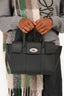 Mulberry Dark Grey Leather Bayswater Satchel with Strap
