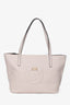 Salvatore Ferragamo Pink Leather Logo Stitched Tote