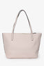 Salvatore Ferragamo Pink Leather Logo Stitched Tote