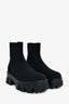 Prada Black Knit Extra Light Lug Sole Boots Size 37.5