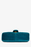 Gucci Teal Velvet GG Marmont Medium Shoulder Bag