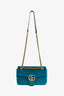 Gucci Teal Velvet GG Marmont Medium Shoulder Bag