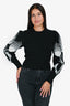 Pre-Loved Chanel™ 2021 Black Cashmere 'Le Château des Dames Sweater' Size 34