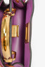 Fendi Purple Lamb Leather Nano Peekaboo Top Handle Bag With Strap