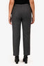Pre-Loved Chanel™ 2018 Grey Wool Pinstripe Straight Leg Trousers Size 38