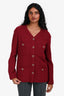 Pre-Loved Chanel™ 2023 Red Wool Buttoned Jacket Size 36
