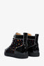 Christian Louboutin Black Suede Multi Crystal Embellished Mid Sneakers Size 37