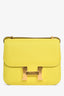 Hermès 2019 Lime Swift Leather Mini Constance 18 GHW