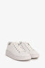 Jimmy Choo White Leather Platform Sneakers Size 38