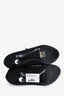 Pre-Loved Chanel™ Black Suede Lace Up Oxford Heeled Booties with Faux Pearl Detail Size 38