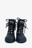 Christian Dior Blue Oblique D-Venture Jacquard Boots Size 37.5