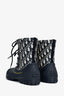Christian Dior Blue Oblique D-Venture Jacquard Boots Size 37.5