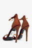 Prada Burgundy Suede Studded Heeled Sandals Size 38