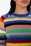 Marc Jacobs Multicolour Cashmere Striped Distressed Sweater Size XS