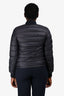 Moncler Navy/Red Logo Patch Thin Down Jacket Size 4