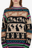 Gucci Multicolour Wool Rabbit Logo Jacquard Sweater Size XS
